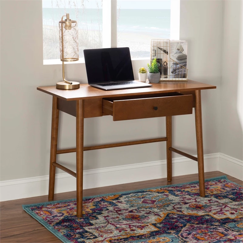 Linon Samantha Wood One Drawer Desk In Brown 21 Linon Samantha Wood One Drawer Desk In Brown - Image 19