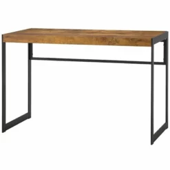 Bowery Hill Writing Desk In Antique Nutmeg And Gunmetal