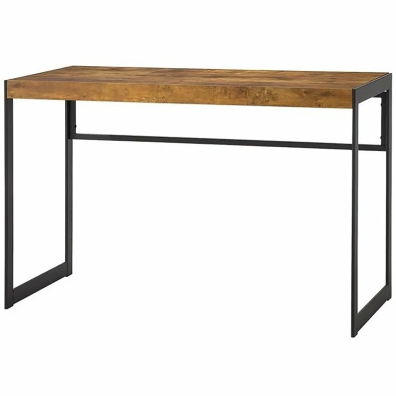 Bowery Hill Writing Desk In Antique Nutmeg And Gunmetal 3 Bowery Hill Writing Desk In Antique Nutmeg And Gunmetal