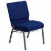 Bowery Hill Church Stacking Guest Chair In Navy Blue -CYMAX Sales 1816172 L