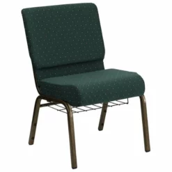Bowery Hill Church Stacking Guest Chair In Hunter Green