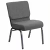 Bowery Hill Stacking Church Stacking Chair In Gray