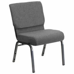 Bowery Hill Stacking Church Stacking Chair In Gray