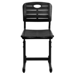 Bowery Hill Transitional Plastic Student Office Chair In Black -CYMAX Sales 1816521 5 L