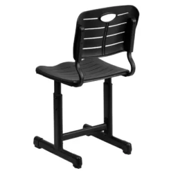 Bowery Hill Transitional Plastic Student Office Chair In Black -CYMAX Sales 1816521 7 L