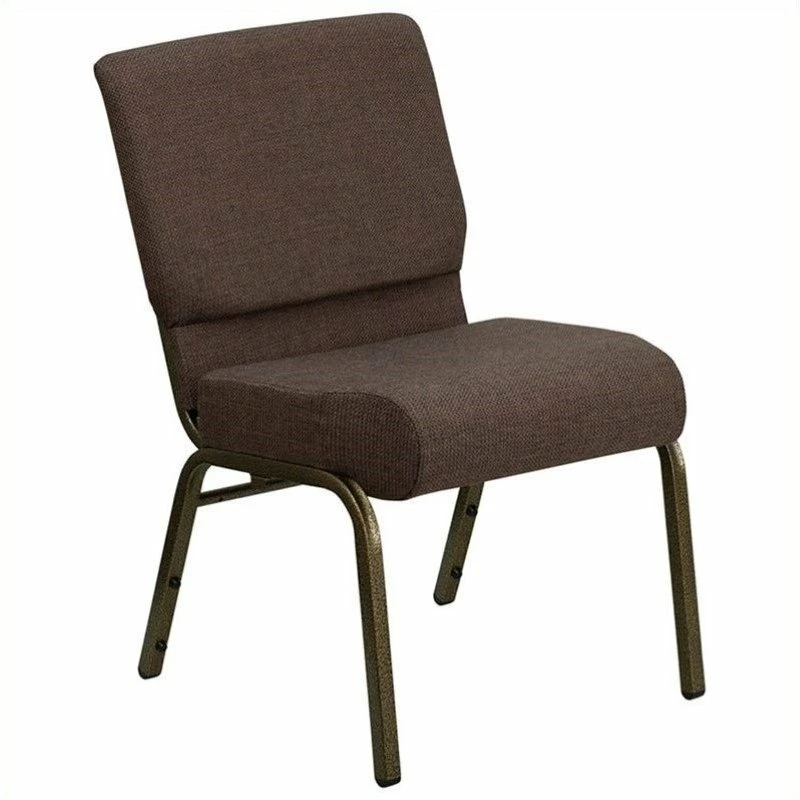 Bowery Hill Stacking Church Stacking Guest Chair In Brown 3 Bowery Hill Stacking Church Stacking Guest Chair In Brown