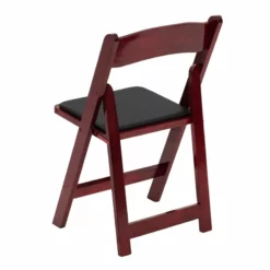 Bowery Hill Wood Folding Chair In Mahogany -CYMAX Sales 1816612 2 L