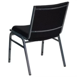 Bowery Hill Fabric/Metal Multipurpose Stacking Guest Chair In Black -CYMAX Sales 1816613 5 L