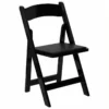 Bowery Hill Wood Folding Chair In Black