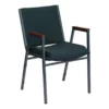 Bowery Hill Fabric/Metal Multipurpose Stacking Arm Guest Chair In Green 2 Bowery Hill Fabric/Metal Multipurpose Stacking Arm Guest Chair In Green -CYMAX Sales 1816626 3 L
