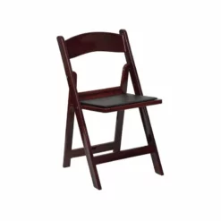 Bowery Hill Folding Chair In Mahogany And Black