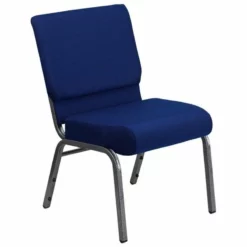 Bowery Hill Stacking Church Stacking Guest Chair In Navy