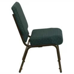 Bowery Hill Church Stacking Guest Chair In Green -CYMAX Sales 1816760 2 L