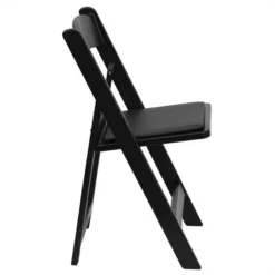 Bowery Hill Resin/Vinyl Indoor Or Ourdoor Folding Chair In Black -CYMAX Sales 1816761 6 L