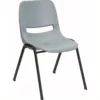 Bowery Hill Ergonomic Shell Stacking Chair In Gray -CYMAX Sales 1816763 L