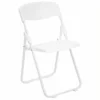 Bowery Hill Plastic Folding Chair In White -CYMAX Sales 1816764 L