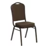 Bowery Hill Fabric/Metal Crown Back Banquet Stacking Chair In Brown 2 Bowery Hill Fabric/Metal Crown Back Banquet Stacking Chair In Brown -CYMAX Sales 1816803 4 L