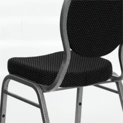 Bowery Hill Fabric/Metal Teardrop Back Stacking Chair In Black 19 Bowery Hill Fabric/Metal Teardrop Back Stacking Chair In Black -CYMAX Sales 1816810 7 L