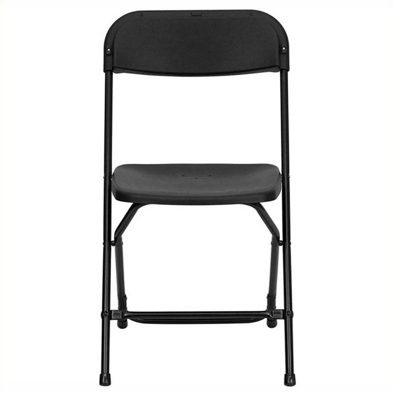 Bowery Hill Premium Plastic Folding Chair In Black 4 Bowery Hill Premium Plastic Folding Chair In Black - Image 2