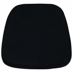 Bowery Hill Soft Black Fabric Chiavari Chair Cushion