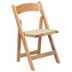 Bowery Hill Folding Chair In Natural Wood