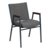 Bowery Hill Fabric/Steel Multipurpose Stacking Arm Guest Chair In Gray -CYMAX Sales 1816827 3 L