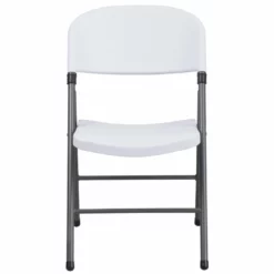 Bowery Hill Plastic Folding Chair In Gray And White 8 Bowery Hill Plastic Folding Chair In Gray And White -CYMAX Sales 1816846 3 L