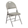 Bowery Hill Vinyl/Metal Triple Braced And Double Hinged Folding Chair In Gray 1 Bowery Hill Vinyl/Metal Triple Braced And Double Hinged Folding Chair In Gray -CYMAX Sales 1816873 1 L