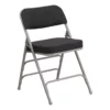 Bowery Hill Fabric/Metal 2.5"Thick Foam Folding Chair In Black/Gray 2 Bowery Hill Fabric/Metal 2.5"Thick Foam Folding Chair In Black/Gray -CYMAX Sales 1816971 4 L