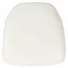Bowery Hill Hard Chiavari Faux Leather Seat Cushion In White