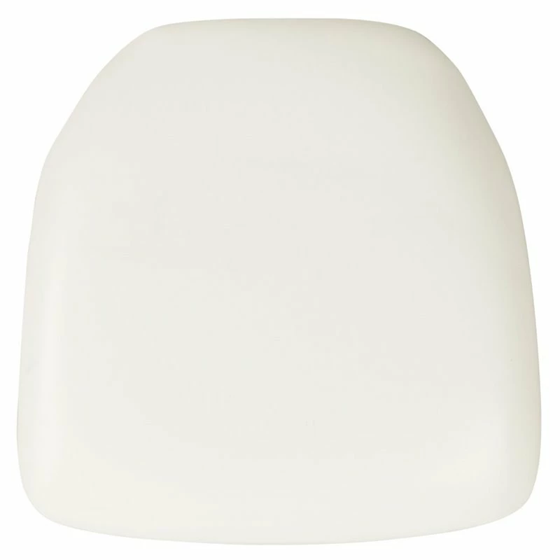 Bowery Hill Hard Chiavari Faux Leather Seat Cushion In White 3 Bowery Hill Hard Chiavari Faux Leather Seat Cushion In White