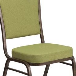 Bowery Hill Fabric/Steel Banquet Chair In Green/Goldvein/Citron Yellow -CYMAX Sales 1817089 5 L