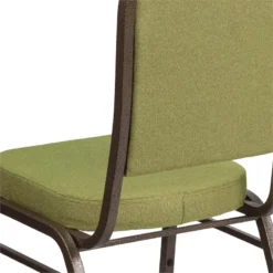 Bowery Hill Fabric/Steel Banquet Chair In Green/Goldvein/Citron Yellow -CYMAX Sales 1817089 6 L