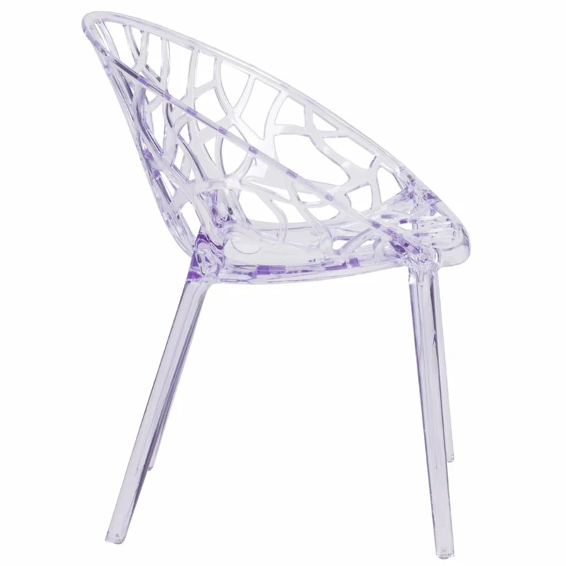 Bowery Hill Transparent Stacking Side Dining Chair 4 Bowery Hill Transparent Stacking Side Dining Chair - Image 2