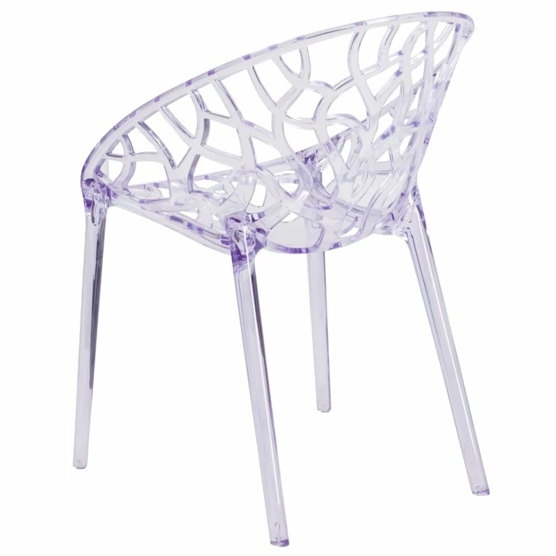 Bowery Hill Transparent Stacking Side Dining Chair 5 Bowery Hill Transparent Stacking Side Dining Chair - Image 3
