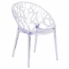 Bowery Hill Transparent Stacking Side Dining Chair 2 Bowery Hill Transparent Stacking Side Dining Chair -CYMAX Sales 1817095 L