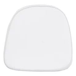 Bowery Hill 1.5" Fabric Soft Kids Chiavari Seat Cushion In White