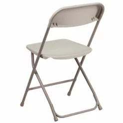 Bowery Hill Plastic Folding Chair In Beige -CYMAX Sales 1817145 2 L