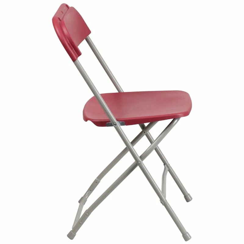Bowery Hill Plastic Folding Chair In Red 4 Bowery Hill Plastic Folding Chair In Red - Image 2