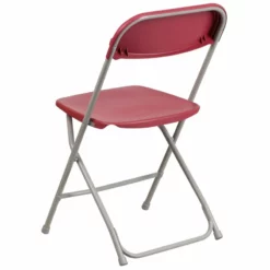 Bowery Hill Plastic Folding Chair In Red 8 Bowery Hill Plastic Folding Chair In Red -CYMAX Sales 1817146 2 L