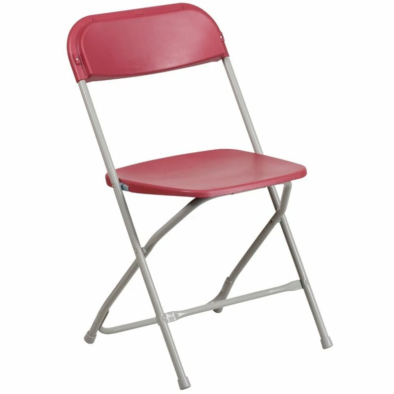 Bowery Hill Plastic Folding Chair In Red 3 Bowery Hill Plastic Folding Chair In Red