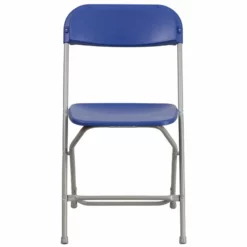Bowery Hill Plastic Folding Chair In Blue 9 Bowery Hill Plastic Folding Chair In Blue -CYMAX Sales 1817147 3 L