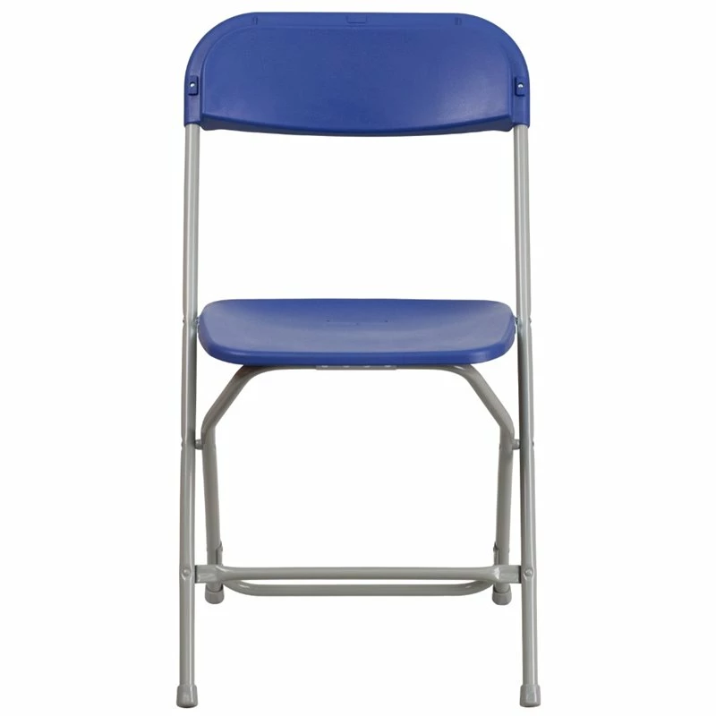 Bowery Hill Plastic Folding Chair In Blue 6 Bowery Hill Plastic Folding Chair In Blue - Image 4