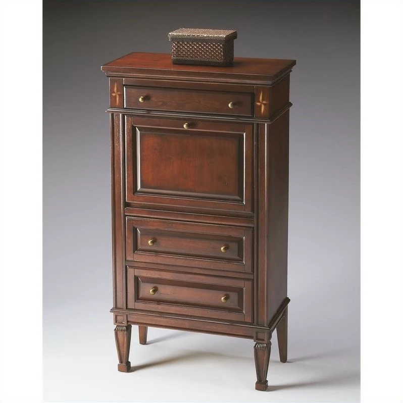 Beaumont Lane Secretary Cabinet In Cherry 4 Beaumont Lane Secretary Cabinet In Cherry - Image 2