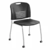 Pemberly Row Straight Leg Stacking Chair In Black (Set Of 2) -CYMAX Sales 1820066 L