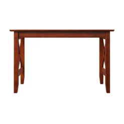 Pemberly Row Mid-Century Solid Wood Writing Desk With USB Charger In Walnut 9 Pemberly Row Mid-Century Solid Wood Writing Desk With USB Charger In Walnut -CYMAX Sales 1820535 6 L