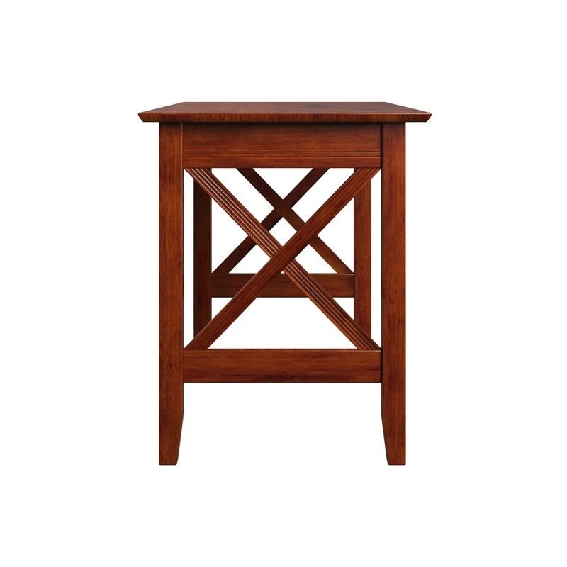 Pemberly Row Mid-Century Solid Wood Writing Desk With USB Charger In Walnut 6 Pemberly Row Mid-Century Solid Wood Writing Desk With USB Charger In Walnut - Image 4