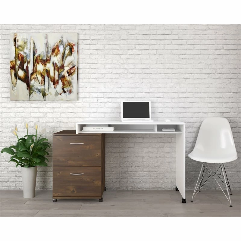Nexera Essentials 2 Piece Home Office Set Natural Maple & White 3 Nexera Essentials 2 Piece Home Office Set Natural Maple & White