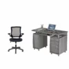2 Piece Office Set With Office Chair And Desk In Gray And Black 1 2 Piece Office Set With Office Chair And Desk In Gray And Black -CYMAX Sales 1822497 L