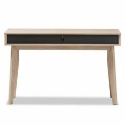 Hawthorne Collection 2 Drawer Wood Study Desk In Light Brown And Gray 12 Hawthorne Collection 2 Drawer Wood Study Desk In Light Brown And Gray -CYMAX Sales 1823432 3 L